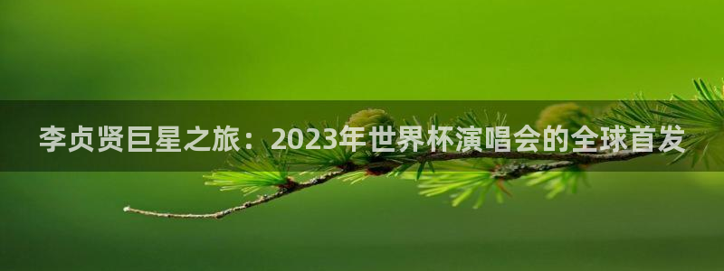 澳门世界杯直播:李贞贤巨星之旅:2023年世界杯演唱会的全球首发