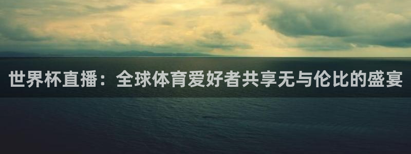 世界杯赛程2026:世界杯直播:全球体育爱好者共享无与伦比的盛宴